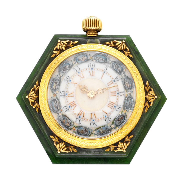 An Art Deco Zodiac Desk Clock, by Boucheron