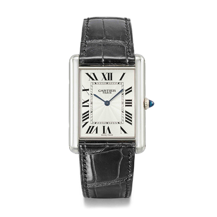 Cartier Limited Edition Platinum Tank Wristwatch