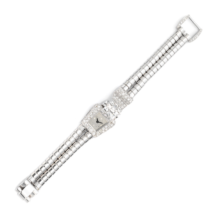 Fd Gallery A Retro Diamond Bracelet Watch By Mauboussin Circa 1940 A Retro Diamond Bracelet Watch By Mauboussin Circa 1940