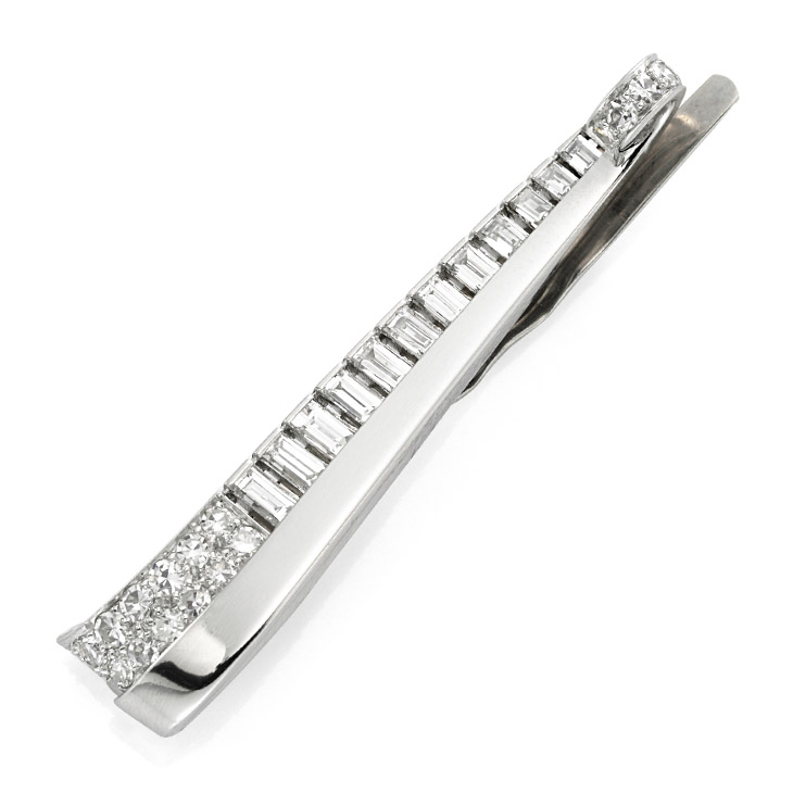 A Diamond and Platinum Barette Clip, circa 1940