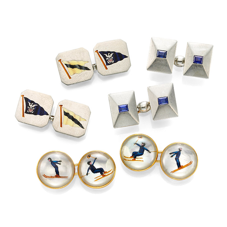 A Group of Art Deco Cufflinks, circa 1930