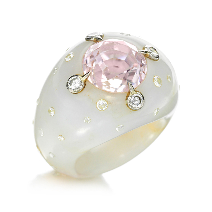 A Kunzite, Diamond and Chalcedony, by JAR
