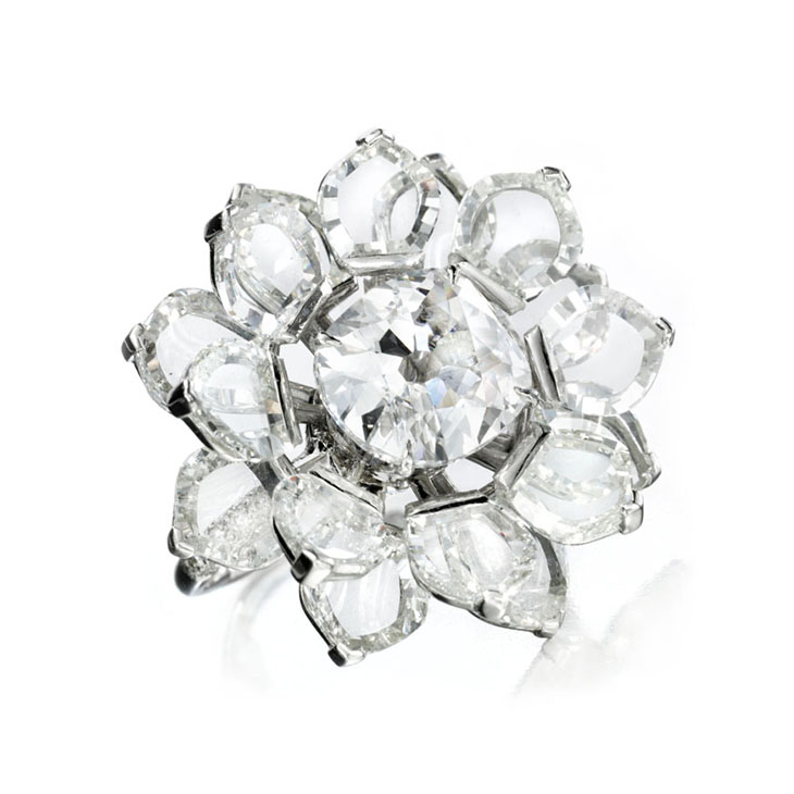 A Diamond Lotus ring, by Bhagat