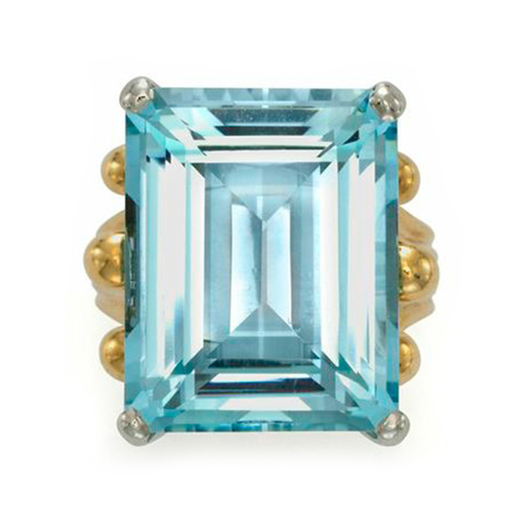 FD Gallery | An Aquamarine and Gold Ring, by Cartier, circa 1960