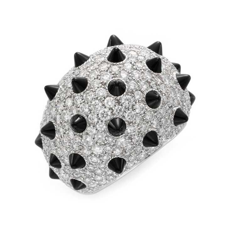 An Onyx and Diamond Panther Ring, by Cartier