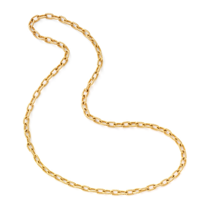 A Gold Link Chain Necklace, by Cartier