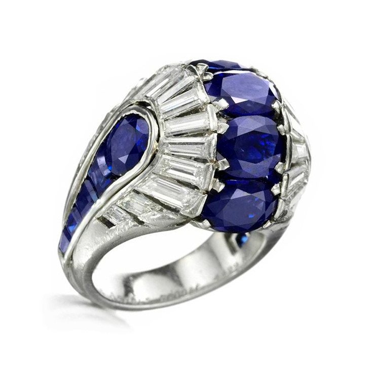 An Art Deco Sapphire and Diamond Ring, by Van Cleef & Arpels, circa 1938