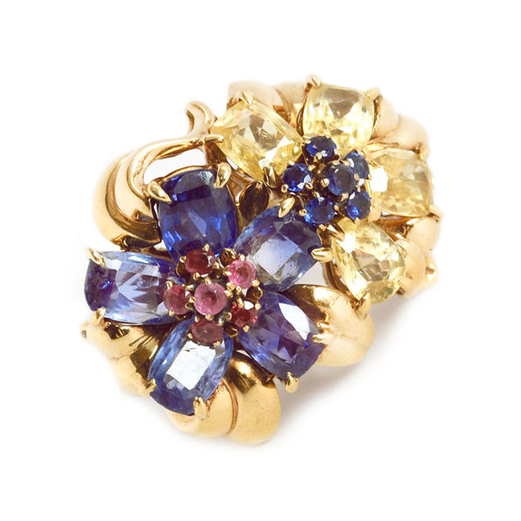 A Retro Sapphire and Ruby ‘Hawaii’ Ring, by Van Cleef & Arpels, circa 1940