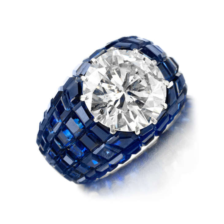 A Mystery-set Sapphire and Diamond Ring, by Van Cleef & Arpels