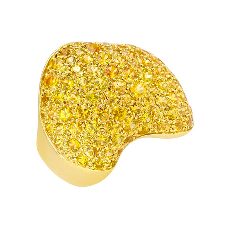 A Yellow Sapphire and Gold Ring, by Van Cleef & Arpels