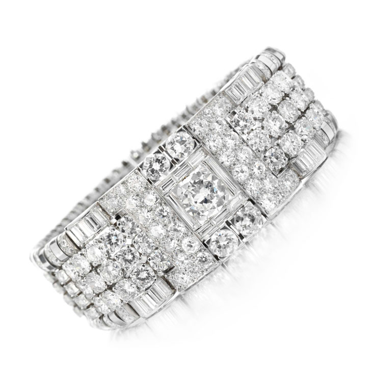 A Retro Diamond Bracelet, by Van Cleef & Arpels, circa 1942