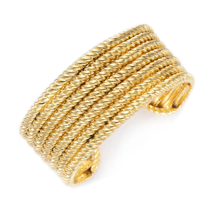 A Gold Ropework Cuff, by Van Cleef & Arpels, circa 1970