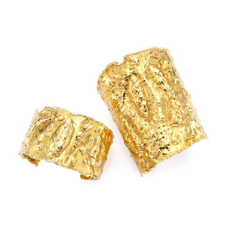 Two Etruscan-style Gold Cuffs, by Van Cleef & Arpels, circa 1975