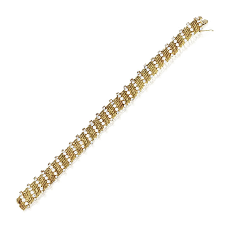 A Diamond and Gold Bracelet, by Van Cleef & Arpels, circa 1965