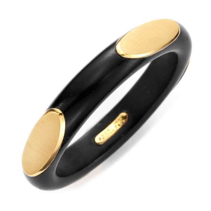 A Gold and Ebony Bangle, by Van Cleef & Arpels
