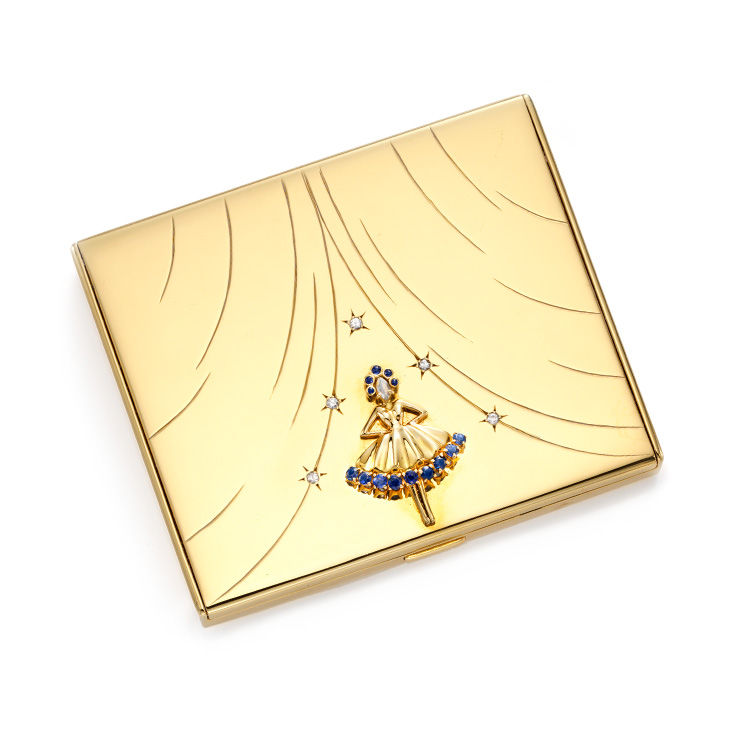 A Multi-gem and Gold Ballerina Vanity Case, by Van Cleef & Arpels