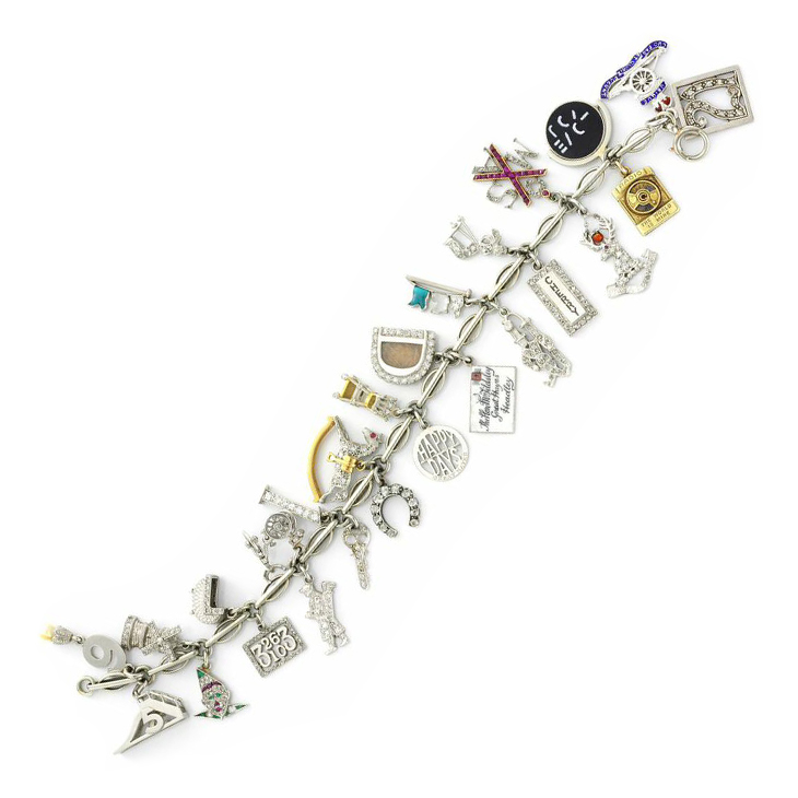 An Art Deco Multi-gem and Diamond Charm Bracelet, circa 1920