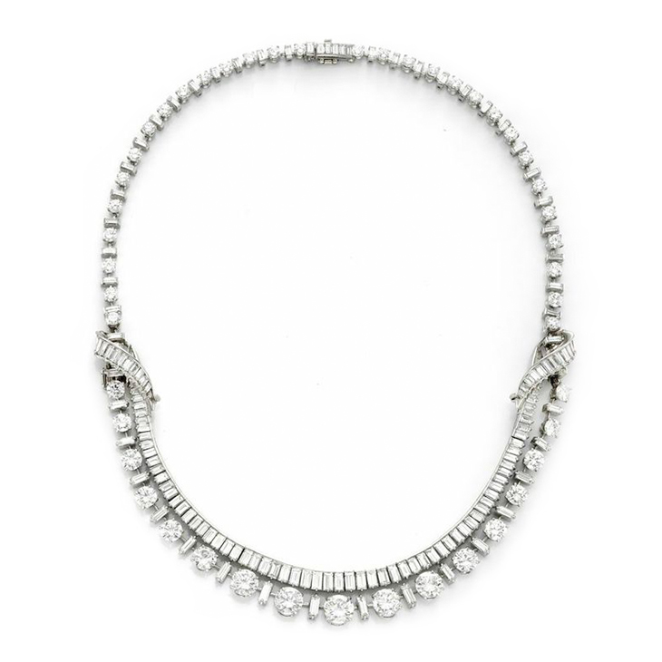 A Diamond and Platinum Necklace, by Boucheron, circa 1950