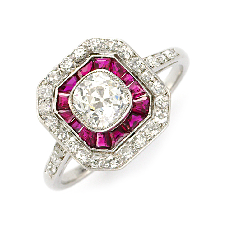 FD Gallery | An Art Deco Ruby and Diamond Ring, circa 1920