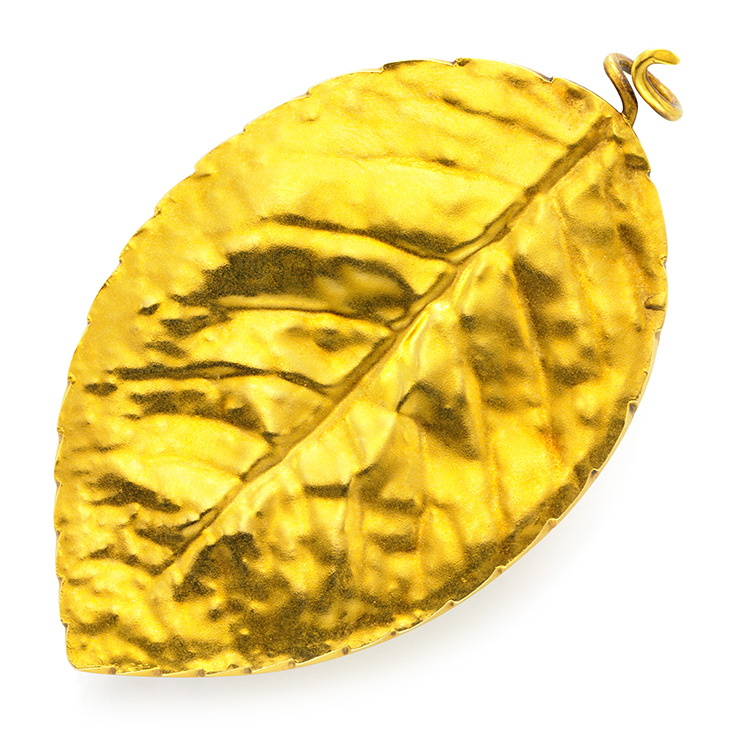 An Antique Gold Leaf Brooch, circa late 19th Century