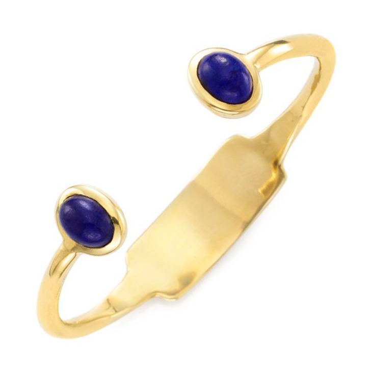 A Lapis Lazuli and Gold Cuff Bracelet, by Cartier, circa 1970