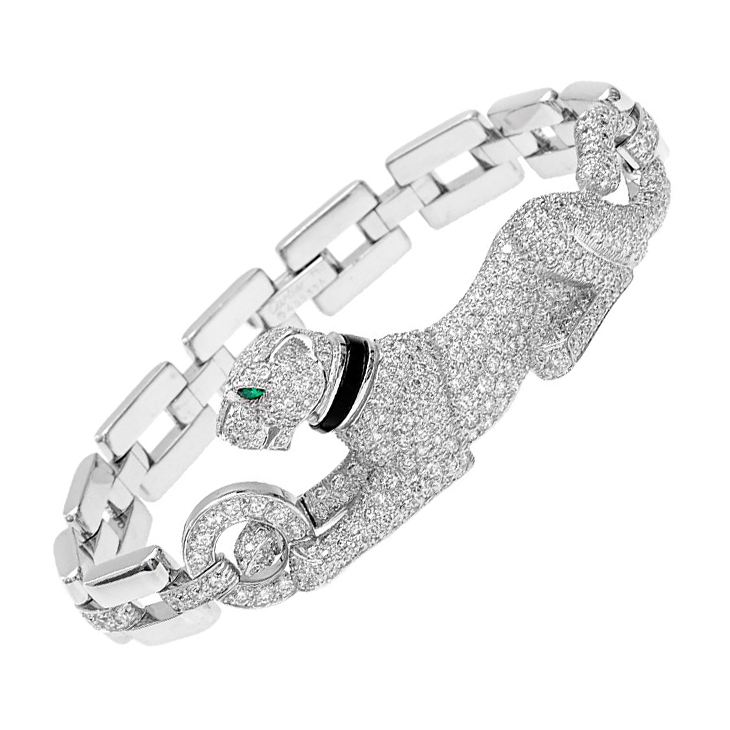 Fd Gallery A Diamond And Onyx Panther Bracelet By Cartier A Diamond And Onyx Panther Bracelet By Cartier