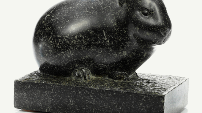 FD TABLETOP | A Granite Guinea Pig Statue