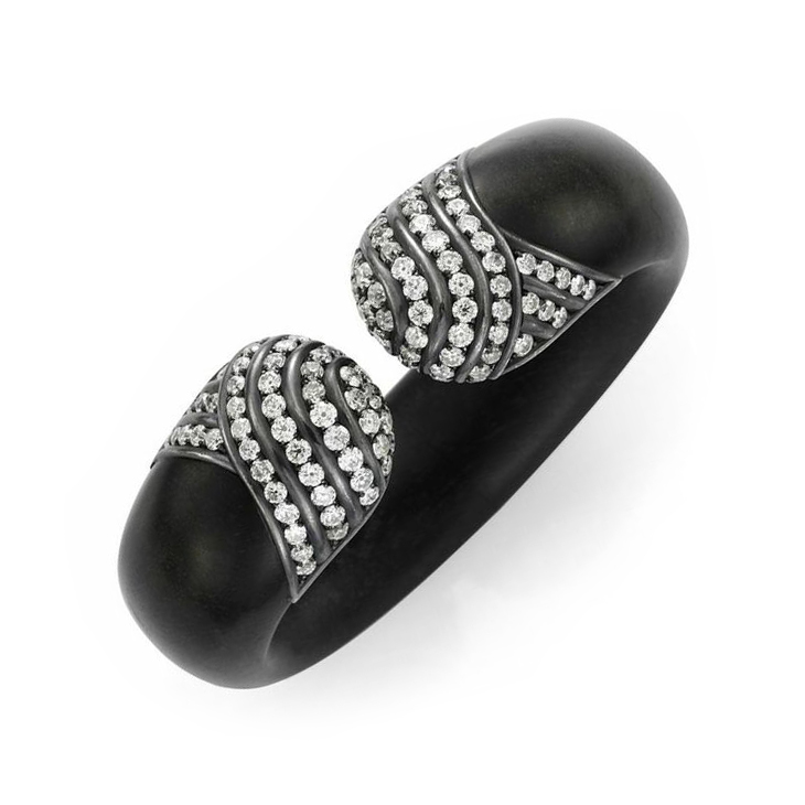 A Diamond and Ebony Cuff Bracelet, by Hemmerle