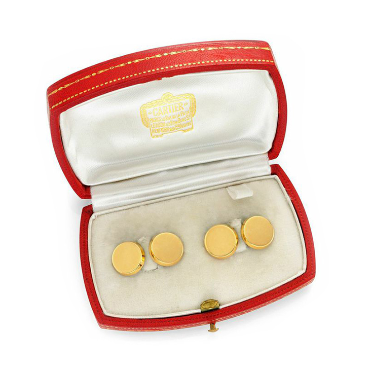A Pair of 18k Gold Cufflinks, by Cartier, circa 1935