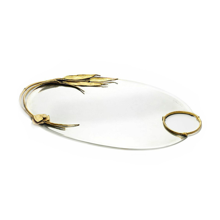 A Gilt Bronze and Silverplate Tray, by Claude Lalanne, of edition of 250