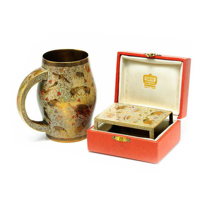An Art Deco Enamel Smoking Set, retailed by Cartier, circa 1930