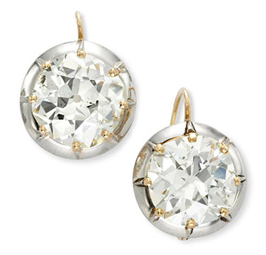 Fd Gallery A Pair Of Antique Old Mine Cut Cushion Cut Diamond