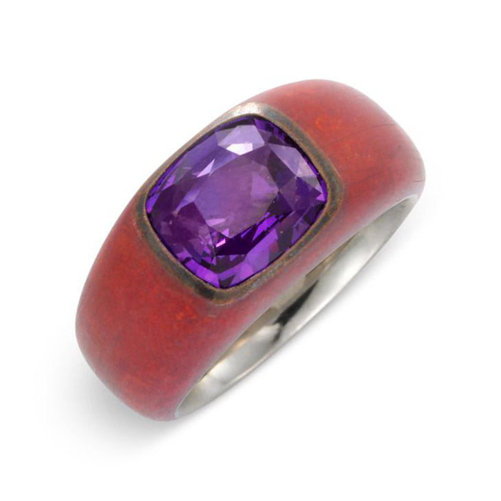 A Sapphire and Copper Ring, by Hemmerle