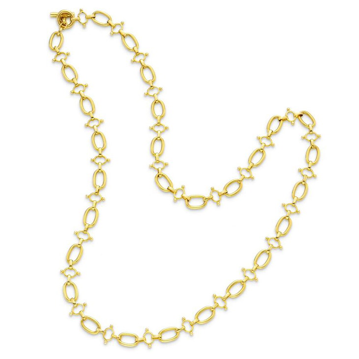 An 18k Gold Fancy Link Chain Necklace, by Bulgari