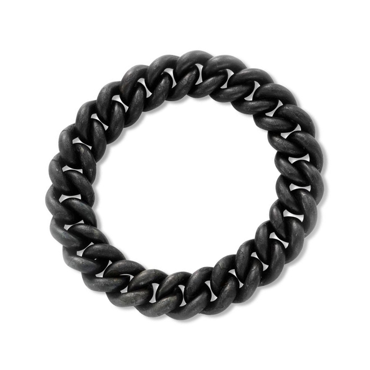 An Iron and White Gold Chain Link Bracelet, by Hemmerle