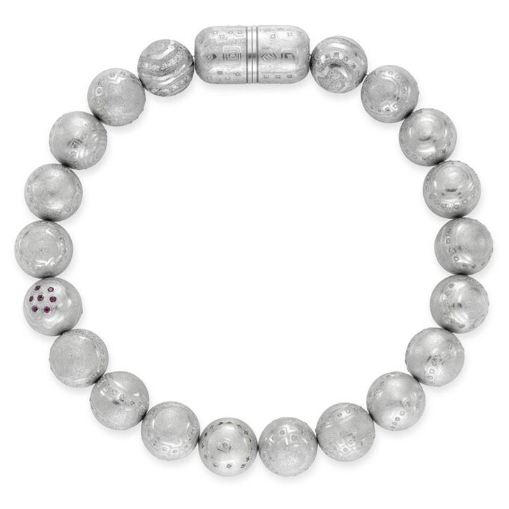 An Aluminum and Diamond Necklace, by Daniel Brush