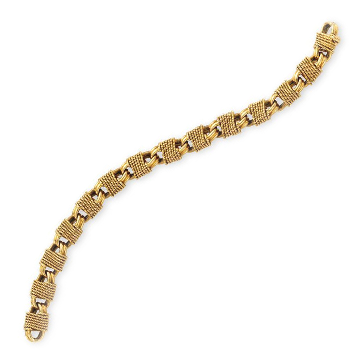 A Ropework Gold Link Bracelet, by Van Cleef & Arpels, circa 1945
