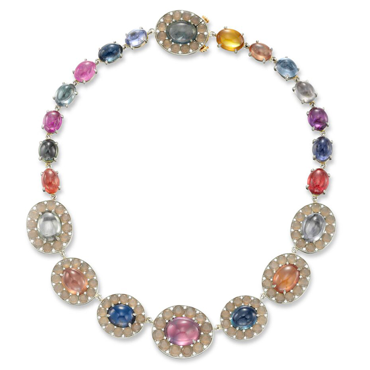 A Multi-gem, Agate and Diamond Necklace, by SABBA