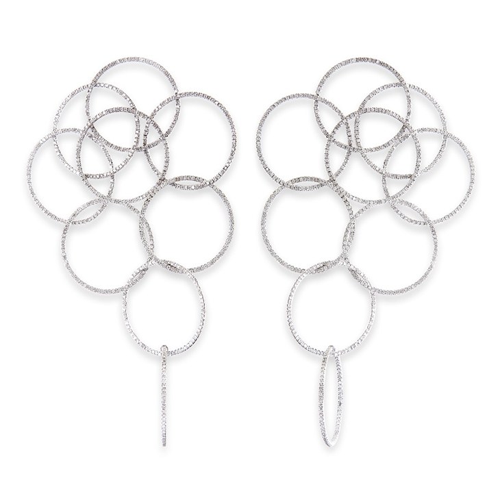 A Pair of White Gold and Diamond Earrings, by Fabio Salini