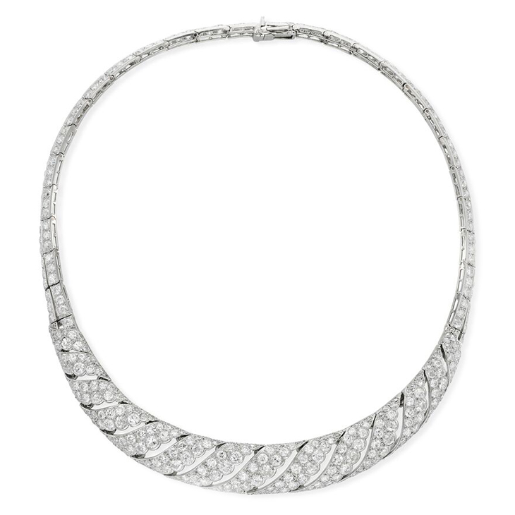 Art Deco Diamond Collar Necklace, by Cartier, circa 1925