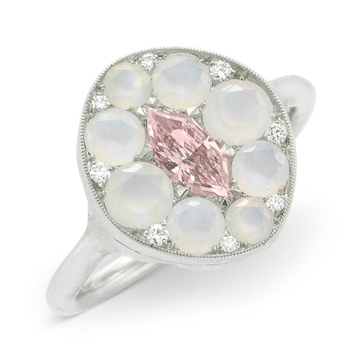A Pink Diamond and Agate Ring, by SABBA