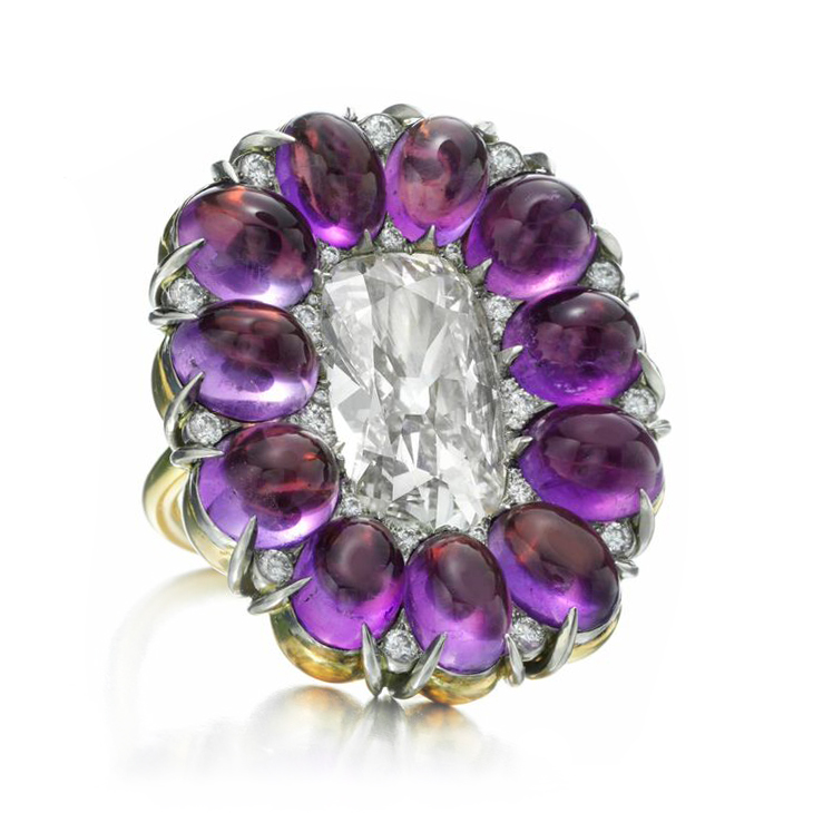 An Amethyst and Diamond Ring, by SABBA