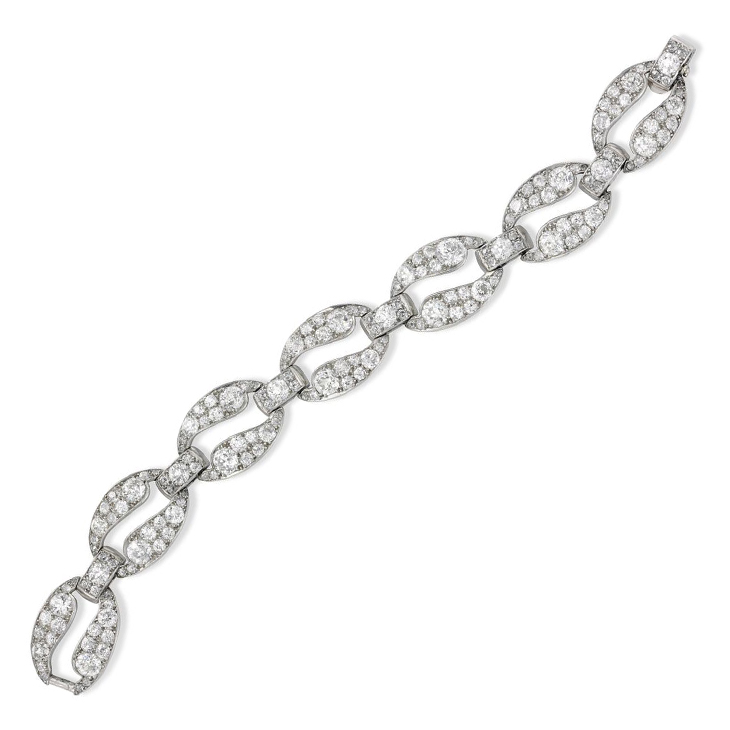 An Art Deco Diamond Bracelet, by Cartier, circa 1925