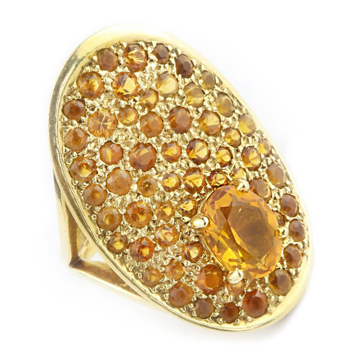 A Citrine Plaque Ring, by Dinh Van for Cartier, circa 1960