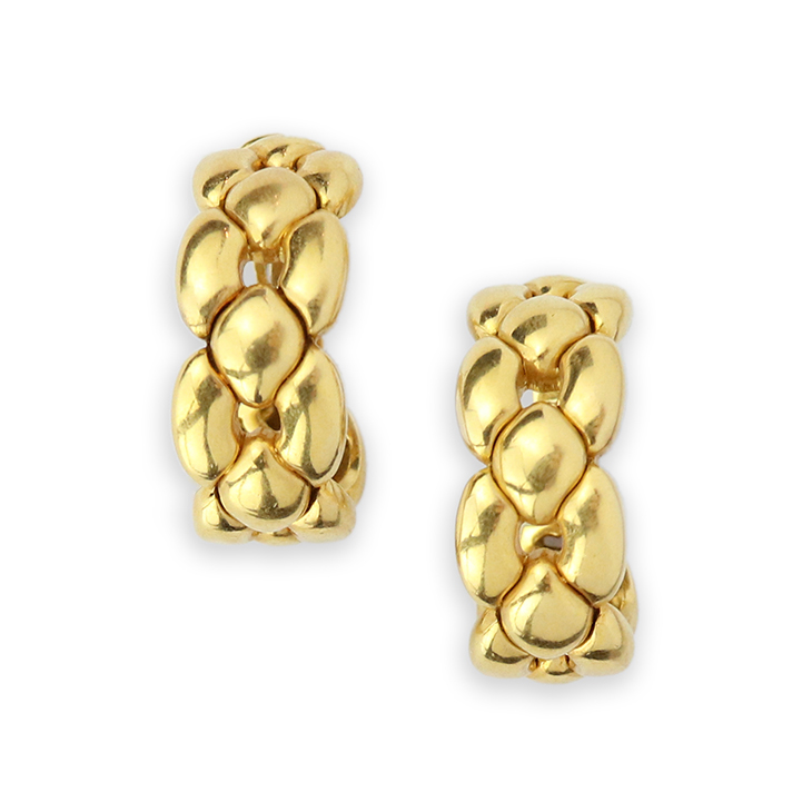 A Pair of Gold Hoop Earrings, by Cartier, circa 1990