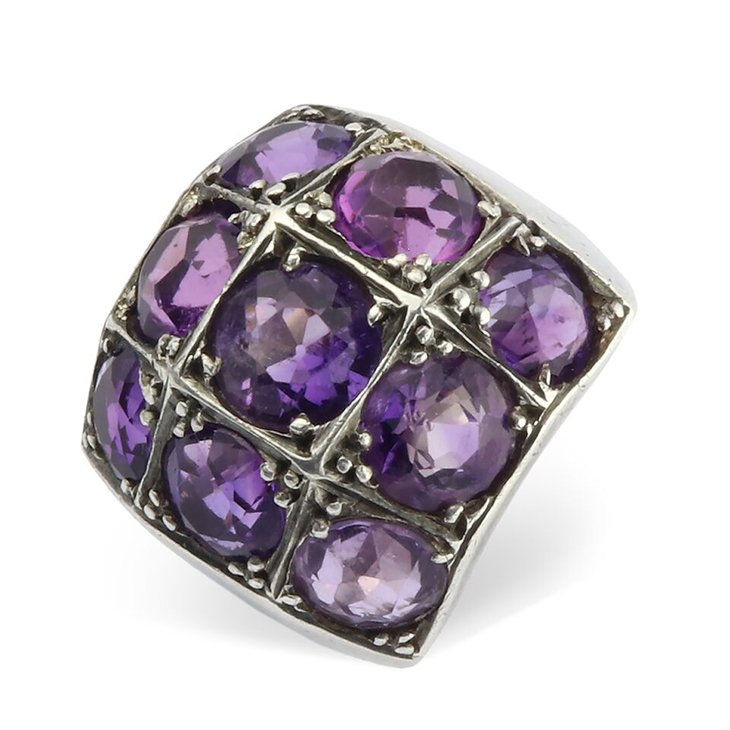 An Amethyst and Silver Ring, by Rene Boivin, circa 1935