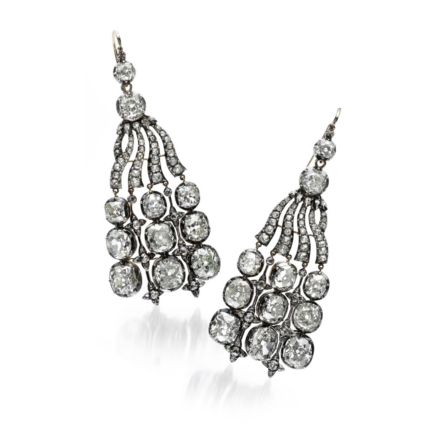 A Pair of Important late 18th Century Diamond Ear Pendants, circa 1780