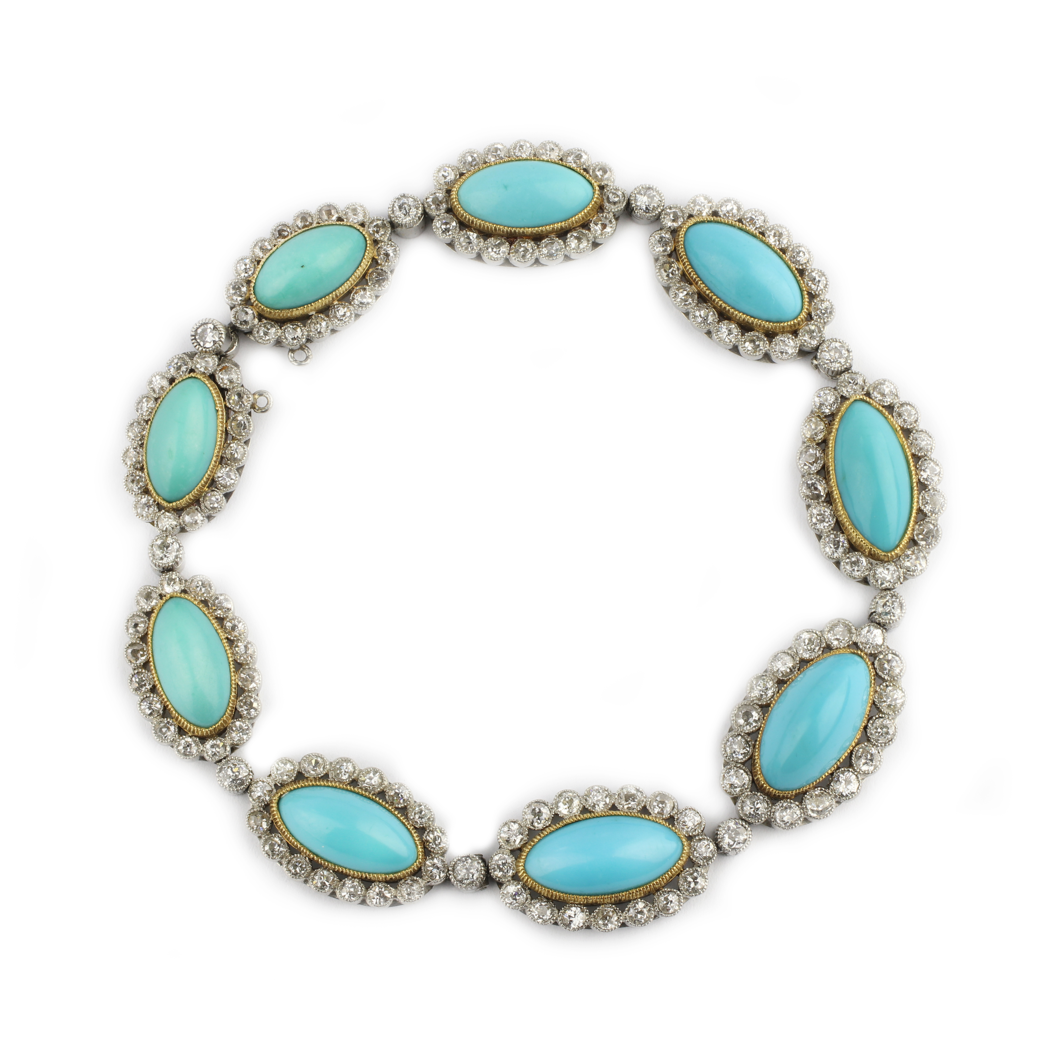 Edwardian Turquoise and Diamond Bracelet - FD Gallery