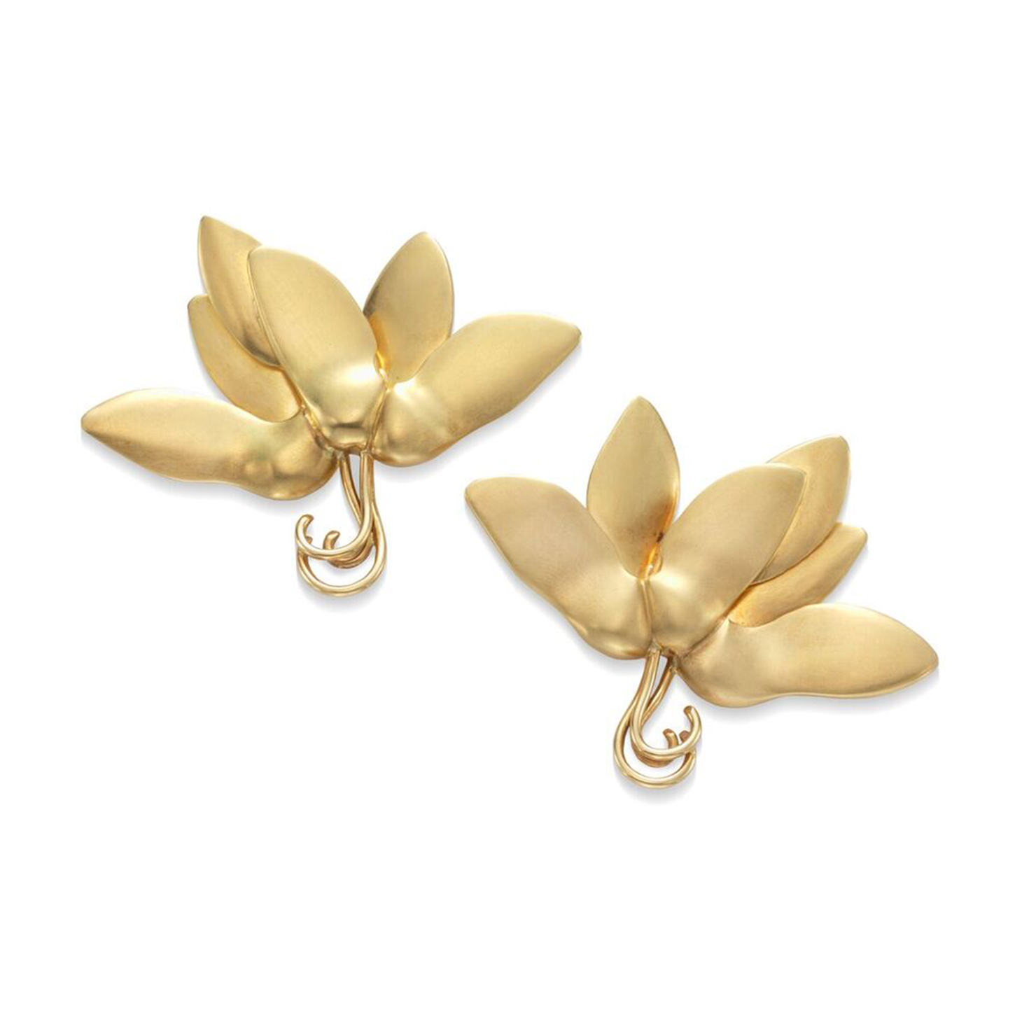 Gold Maple Seed Ear Clips, by JAR