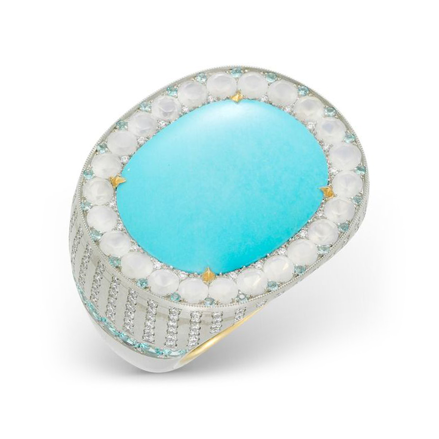 A Turquoise and Diamond Ring, by SABBA
